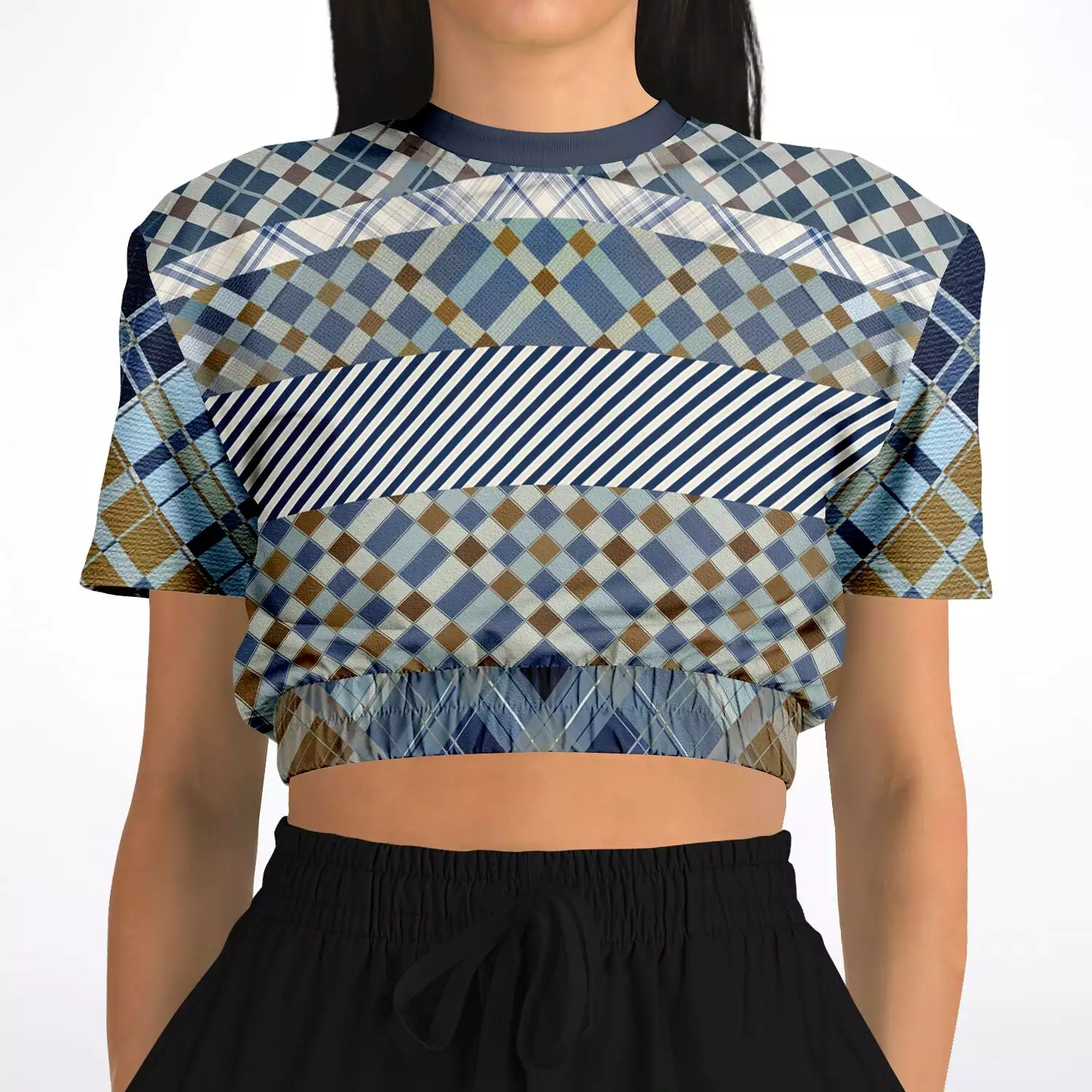 Nassau Cropped Sweater, Eco-Poly, Short Sleeve