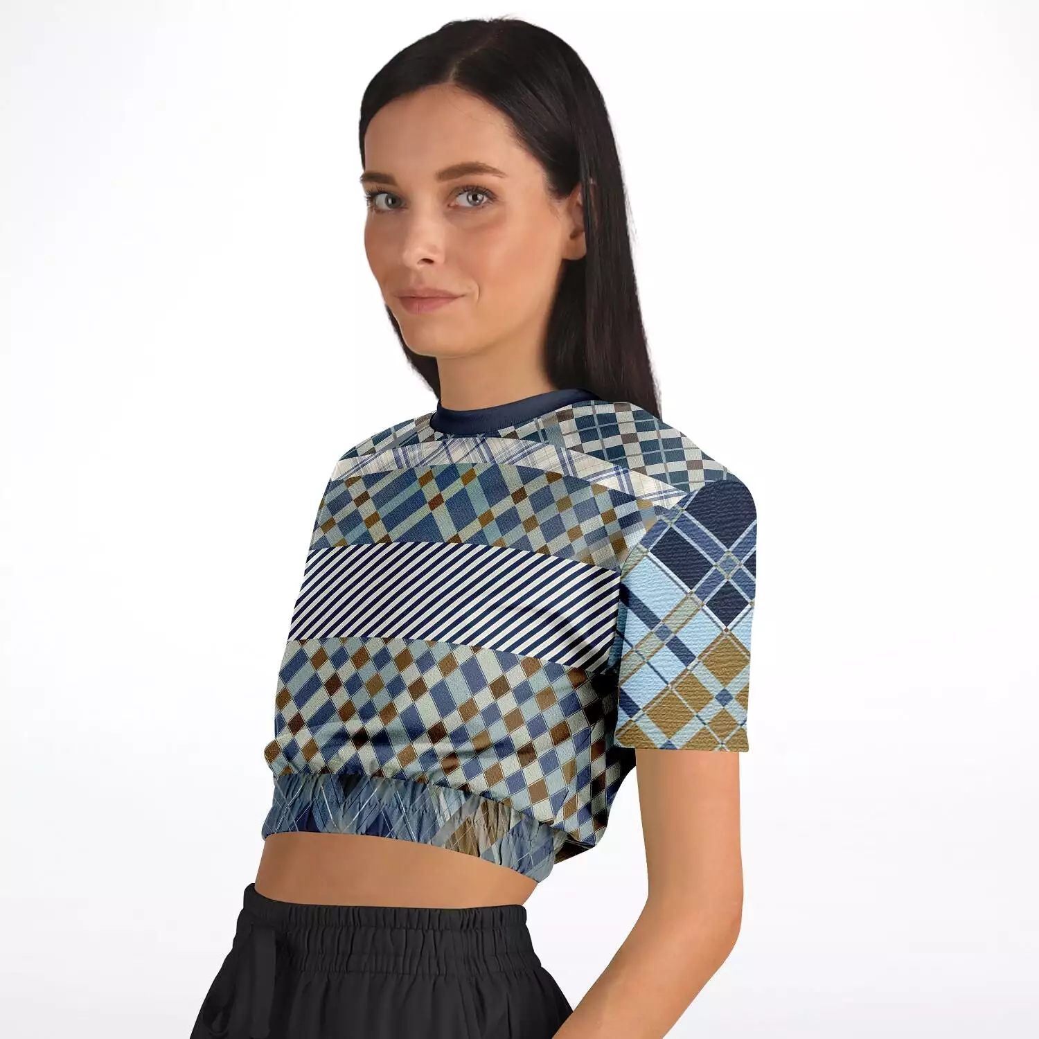 Nassau Cropped Sweater, Eco-Poly, Short Sleeve