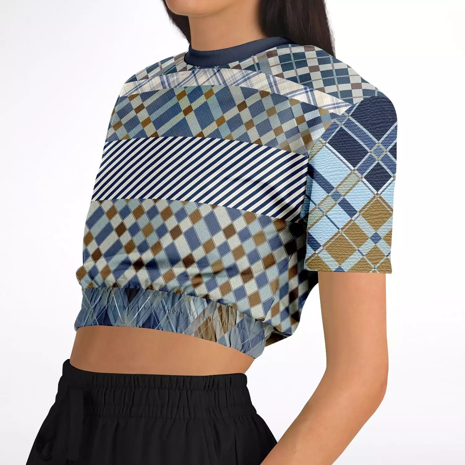 Nassau Cropped Sweater, Eco-Poly, Short Sleeve