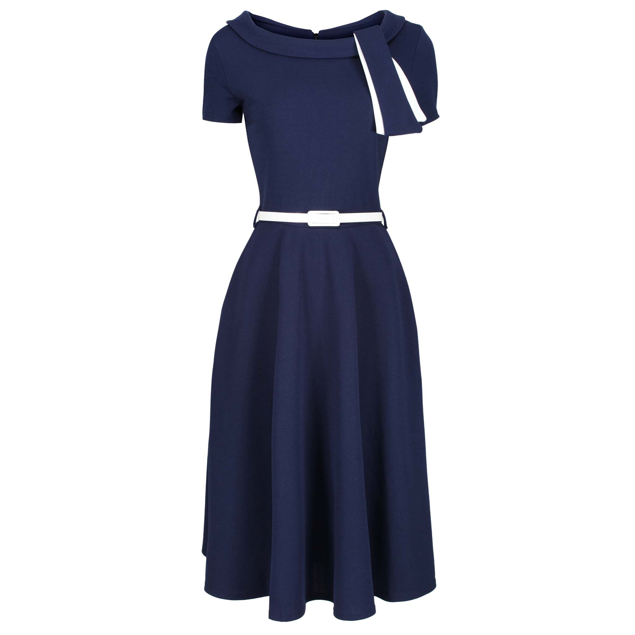 Navy Blue White Dress Swing