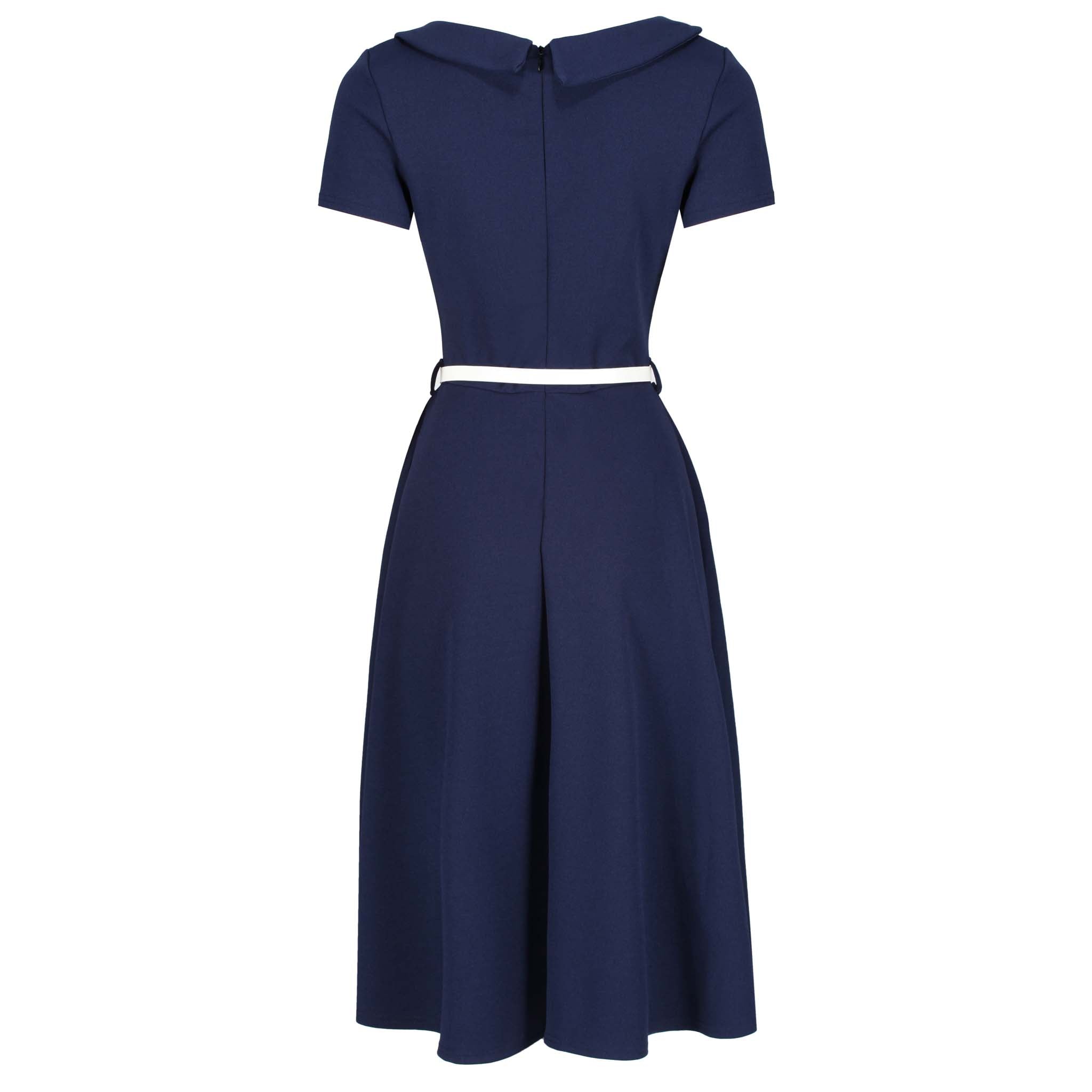 Navy Blue White Dress Swing