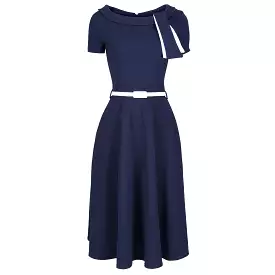 Navy Blue White Dress Swing