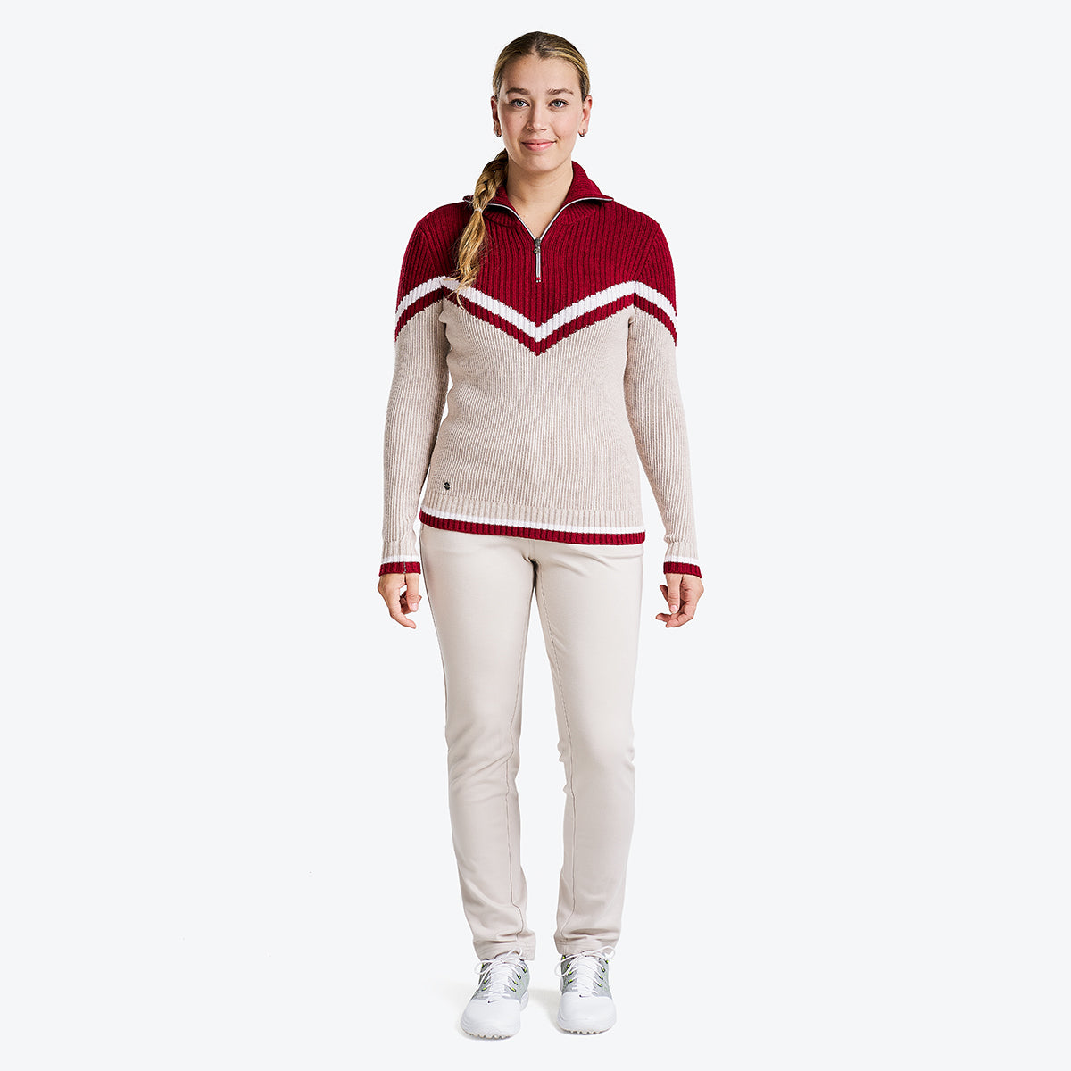 Nivo Sweater Mabelyn Cranberry - Women's Cranberry Sweater Offered by Nivo