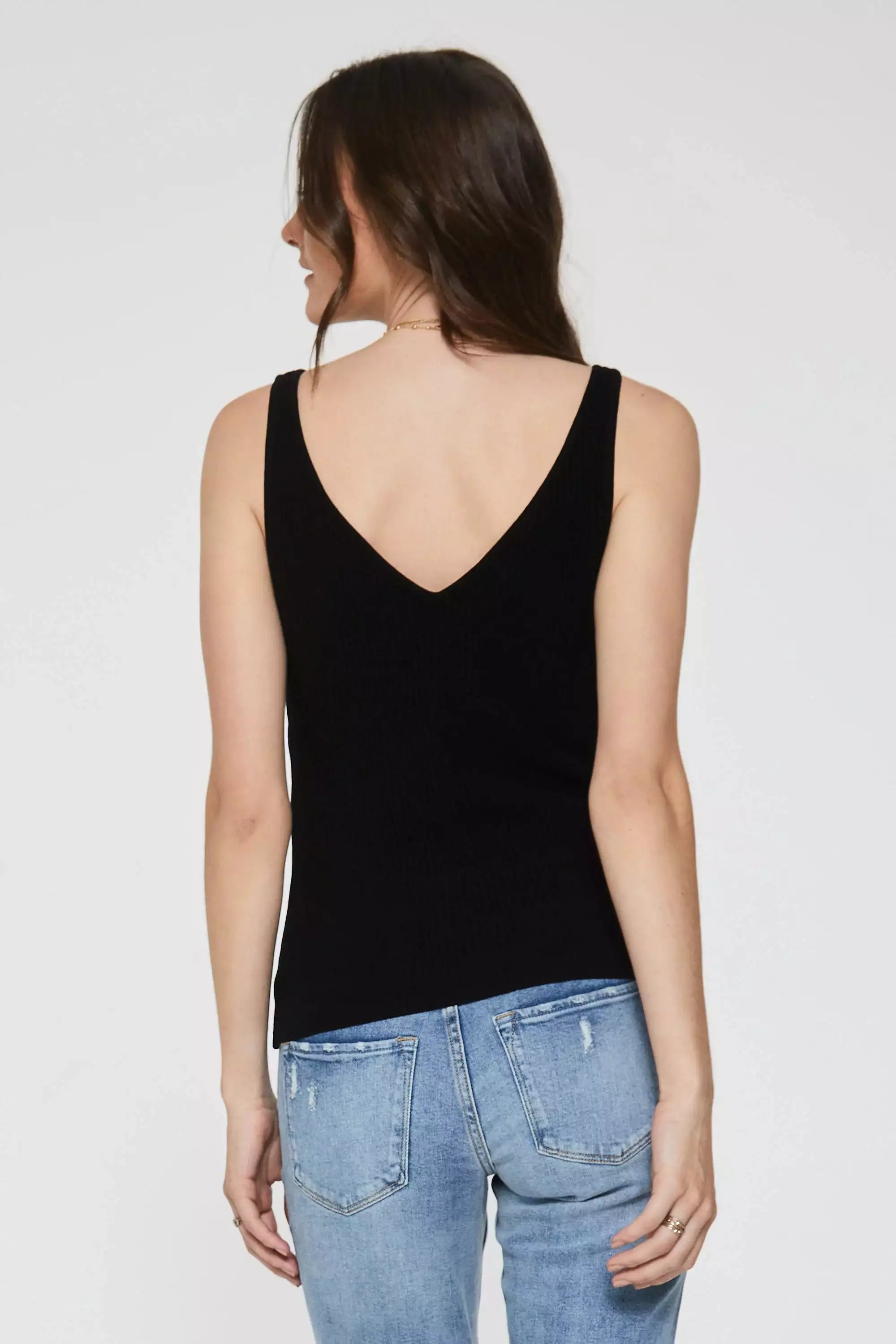 Noa V-Neck Sweater Tank - Shop Now!