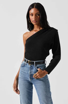 One Shoulder Sweater - Cosima Collection