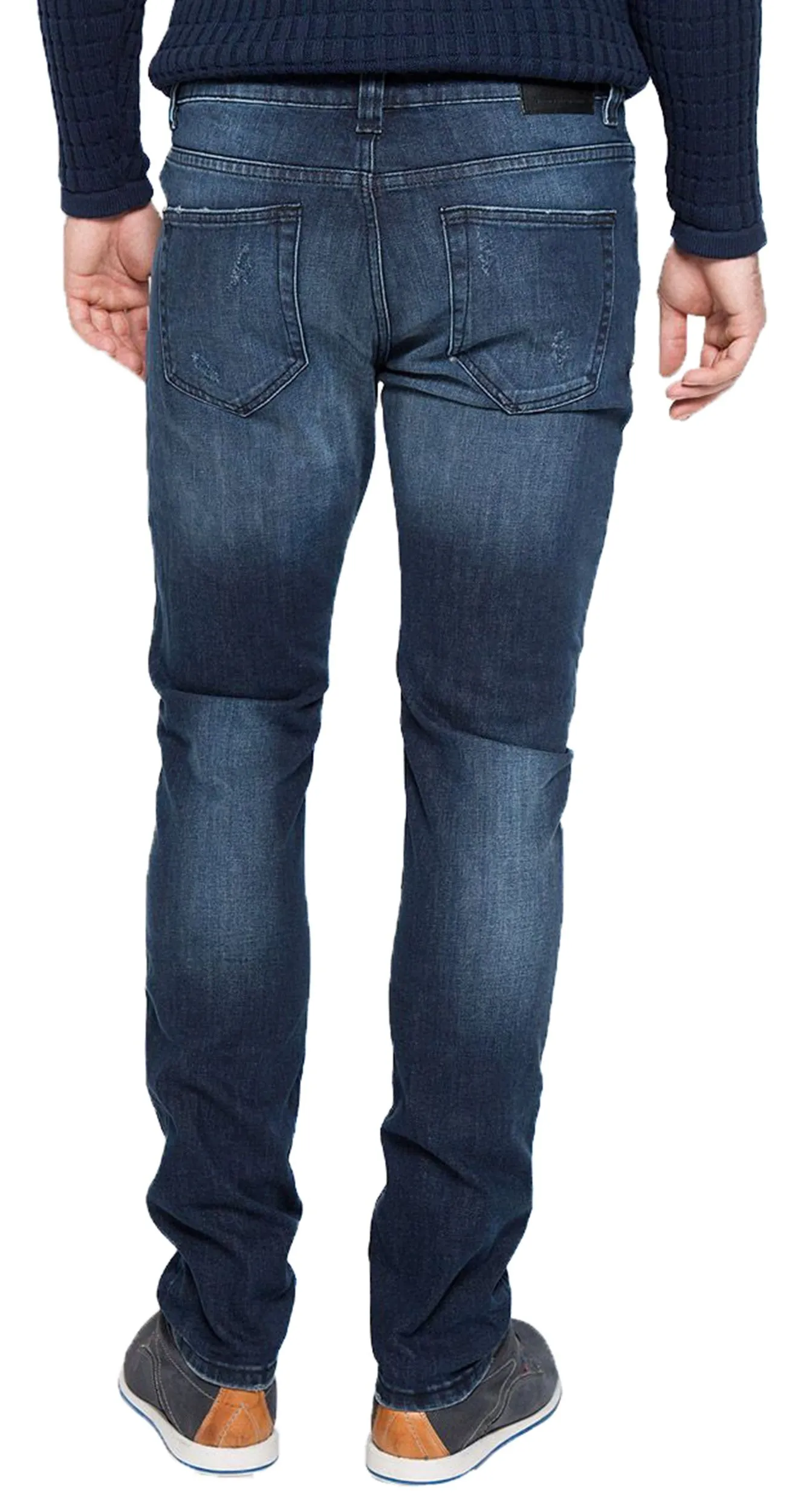 Slim Fit Dark Blue Denim Jeans by Only & Sons Loom 4347