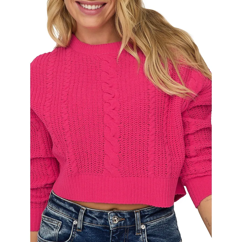 Cropped Chenille Sweater - Shop Now!