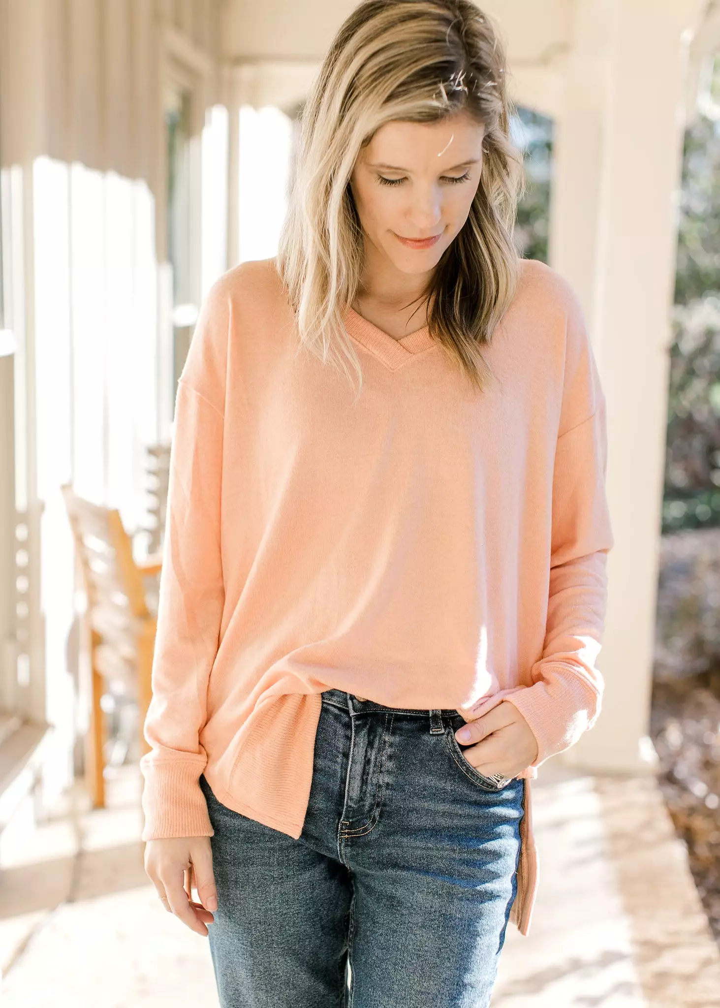 Peach Color Sweater