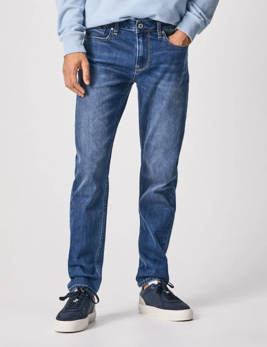 Pepe Jeans Slim Fit Regular Waist Denim Jeans Blue