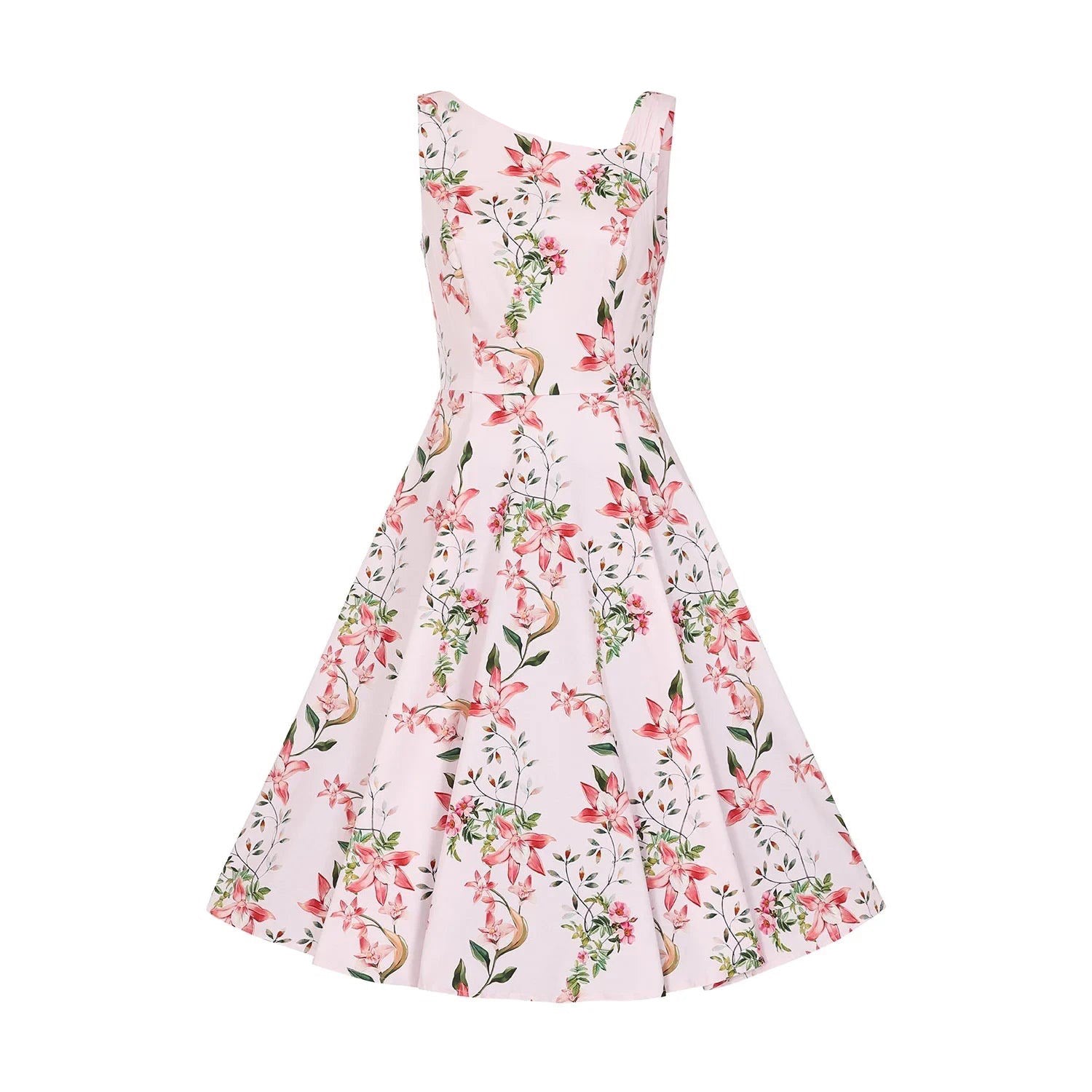 Pink Floral Summer Party Dress