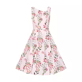 Pink Floral Summer Party Dress