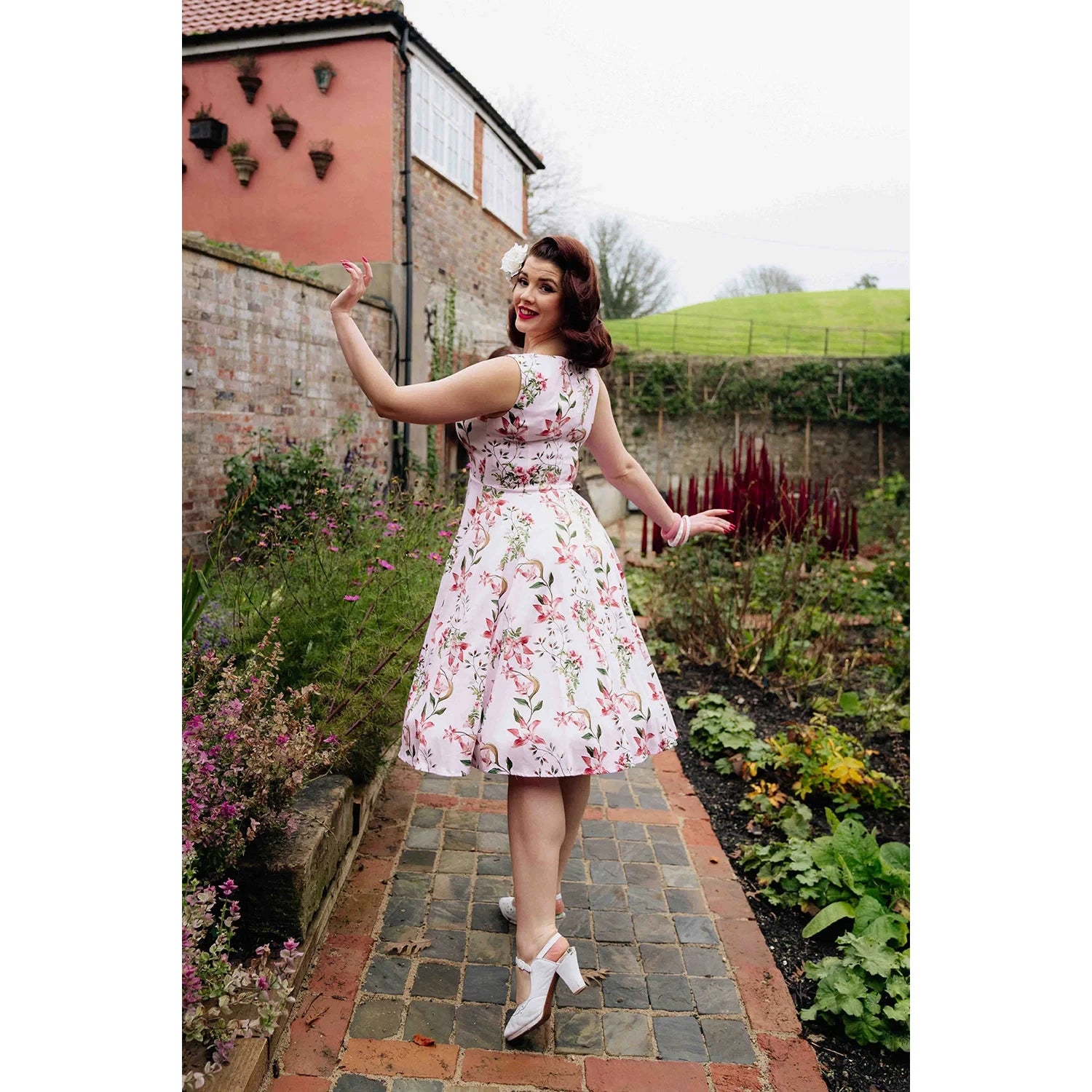 Pink Floral Summer Party Dress