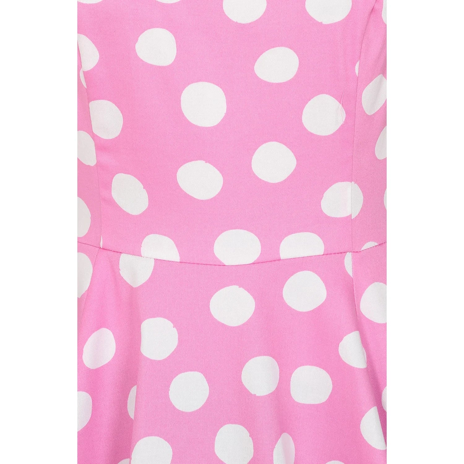 Pink White Polka Dot Swing Tea Dress.