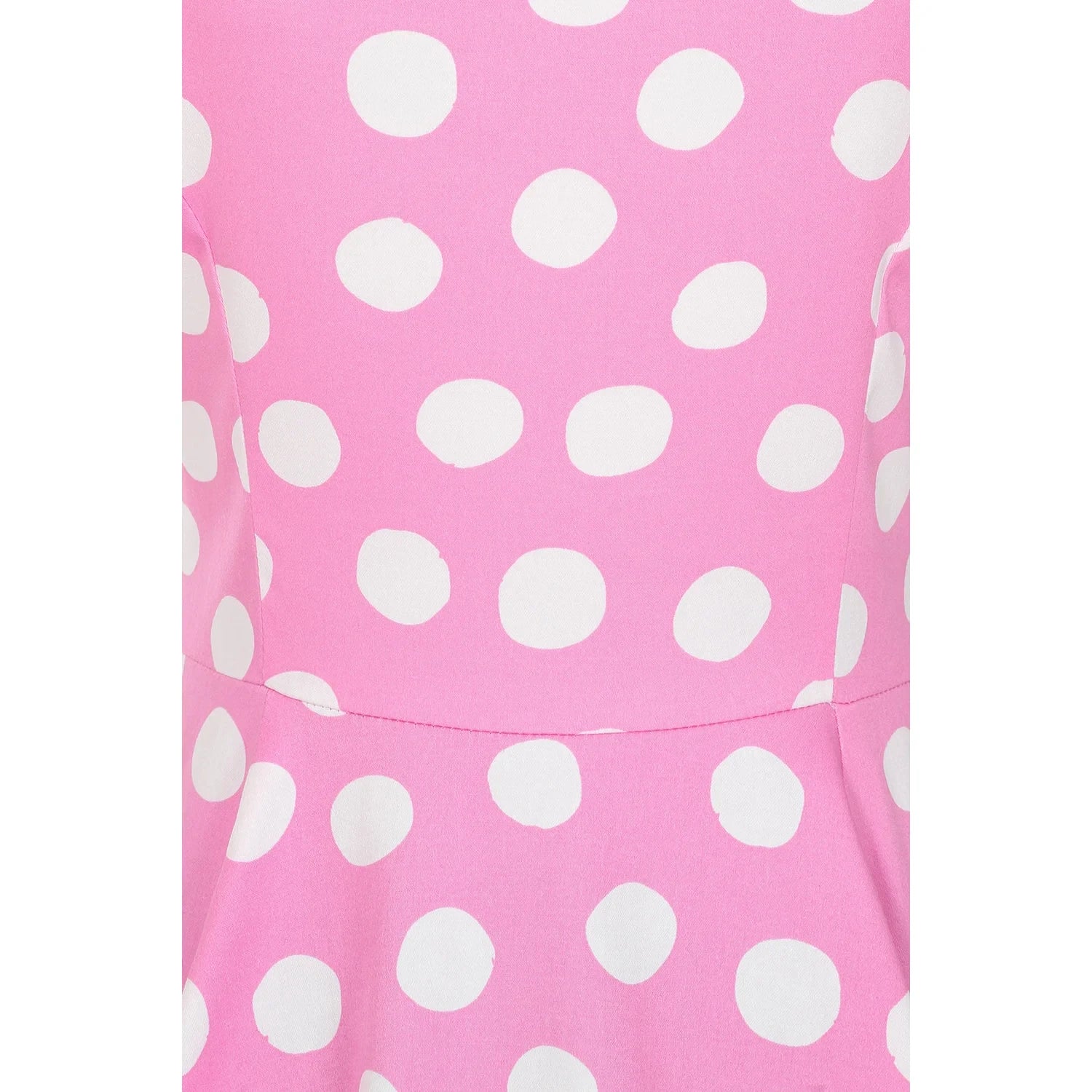 Pink White Polka Dot Swing Tea Dress.