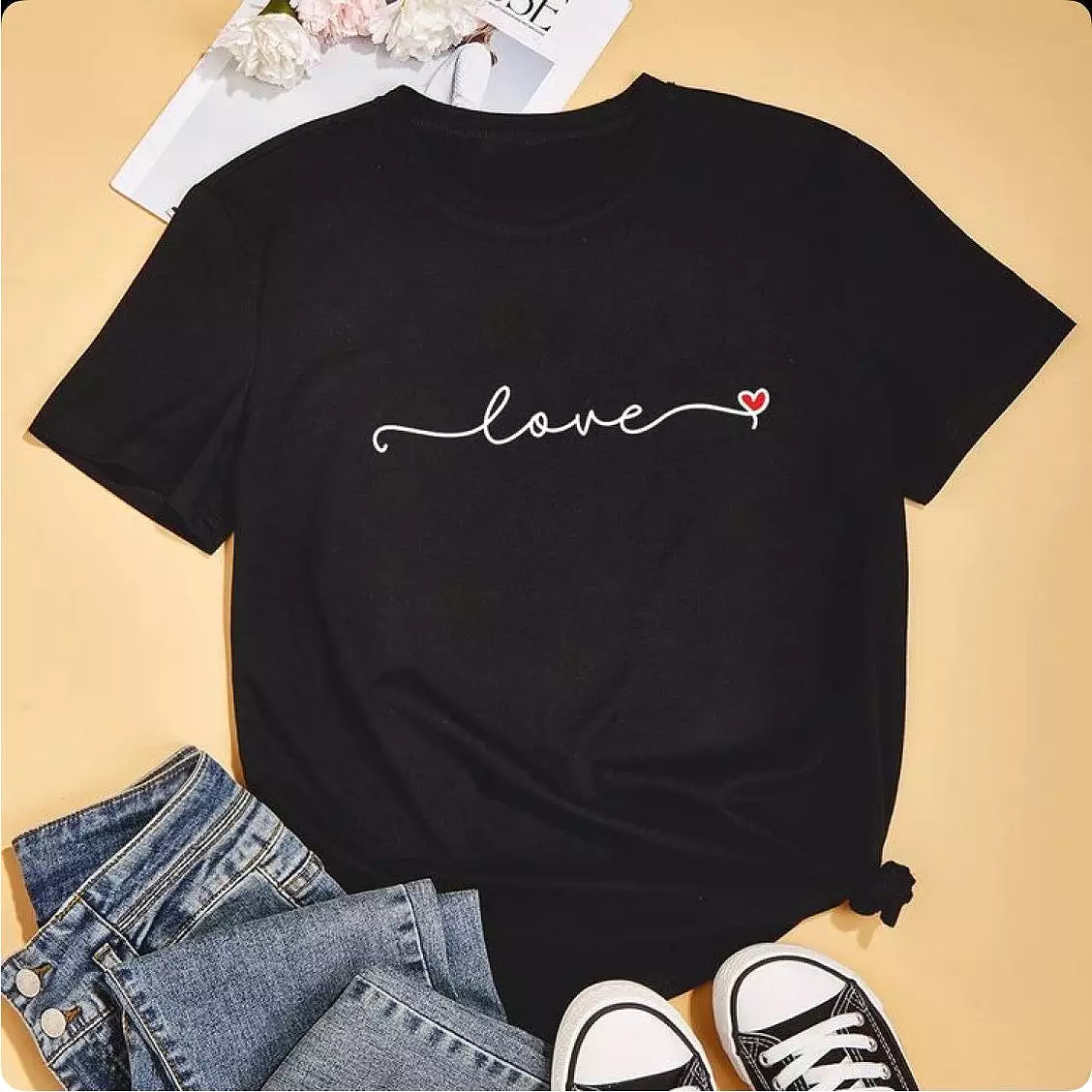 Printed Love T-Shirt