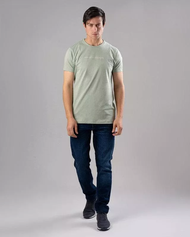 printed mint t-shirt with round neck