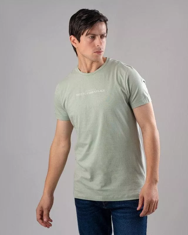 printed mint t-shirt with round neck