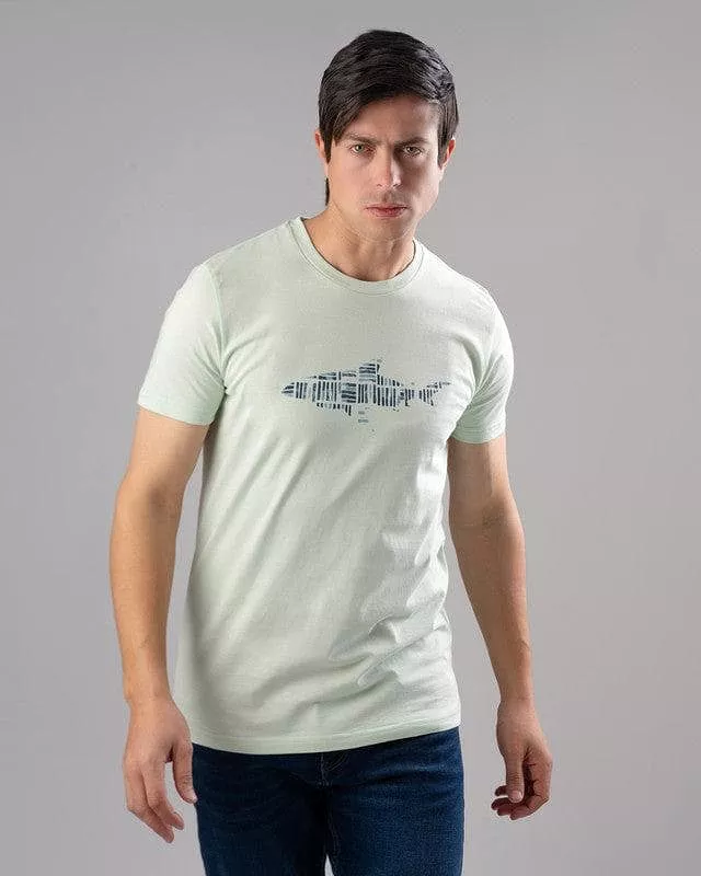 Printed Mint T-Shirt with Round Neck