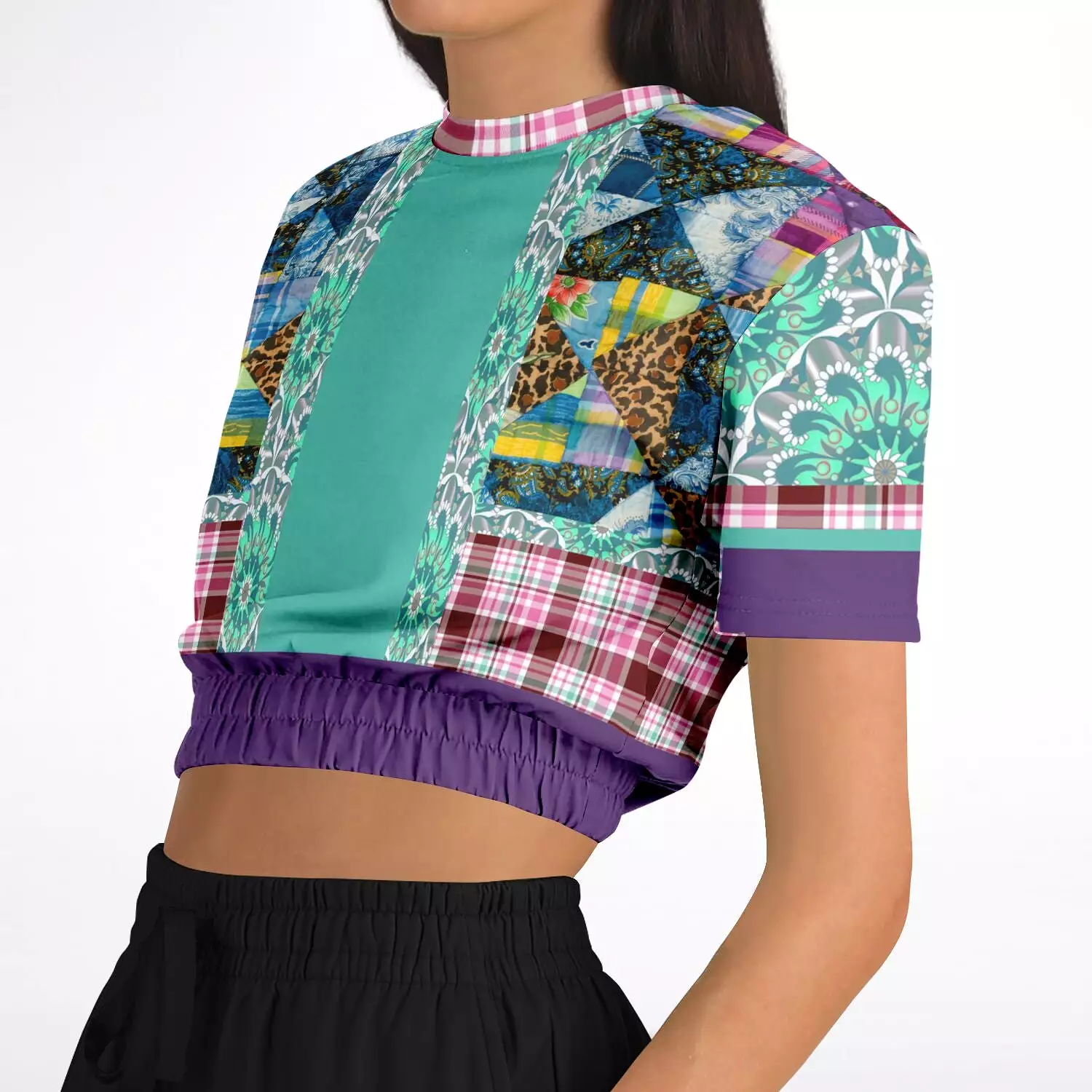 Purple Cropped Sweater