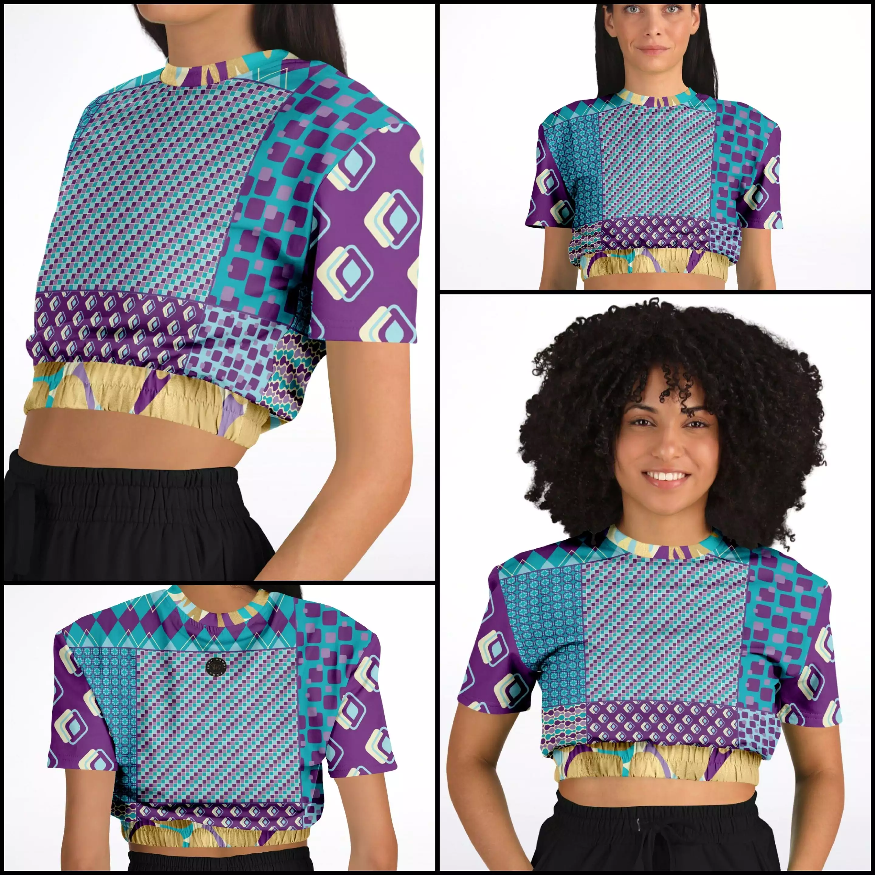 Purple Jetson Cropped Sweater