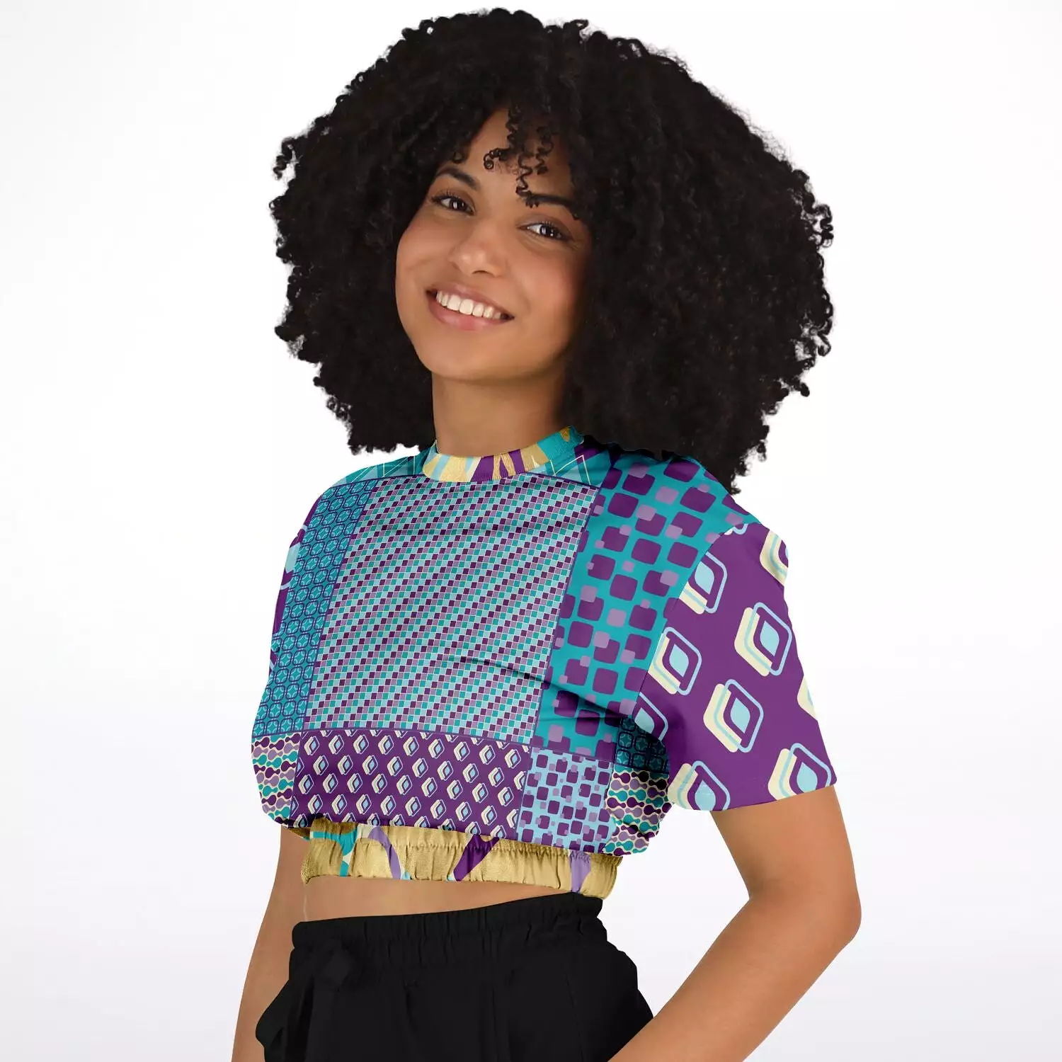 Purple Jetson Cropped Sweater