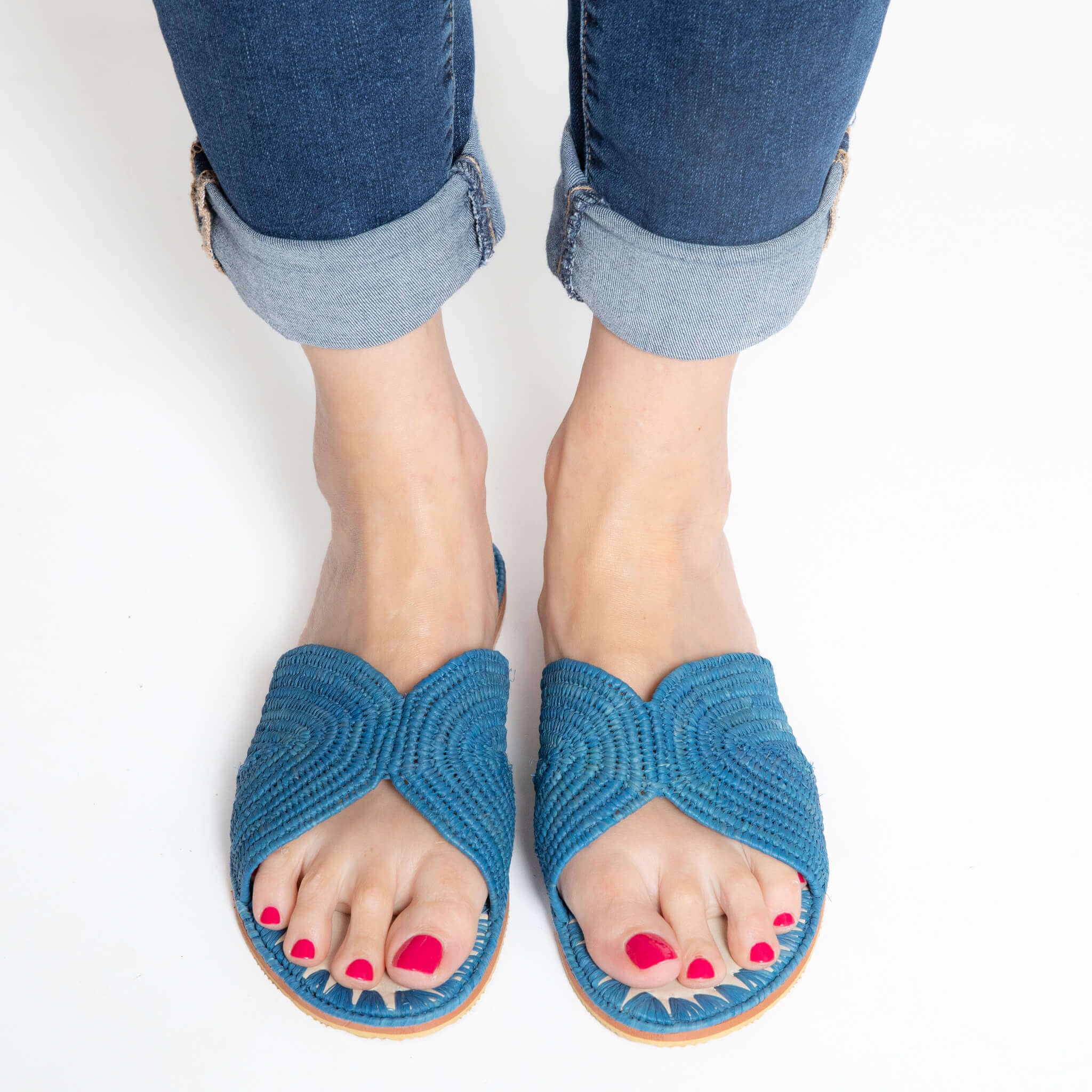 Raffia Slippers - Sun and Moon - Jeans