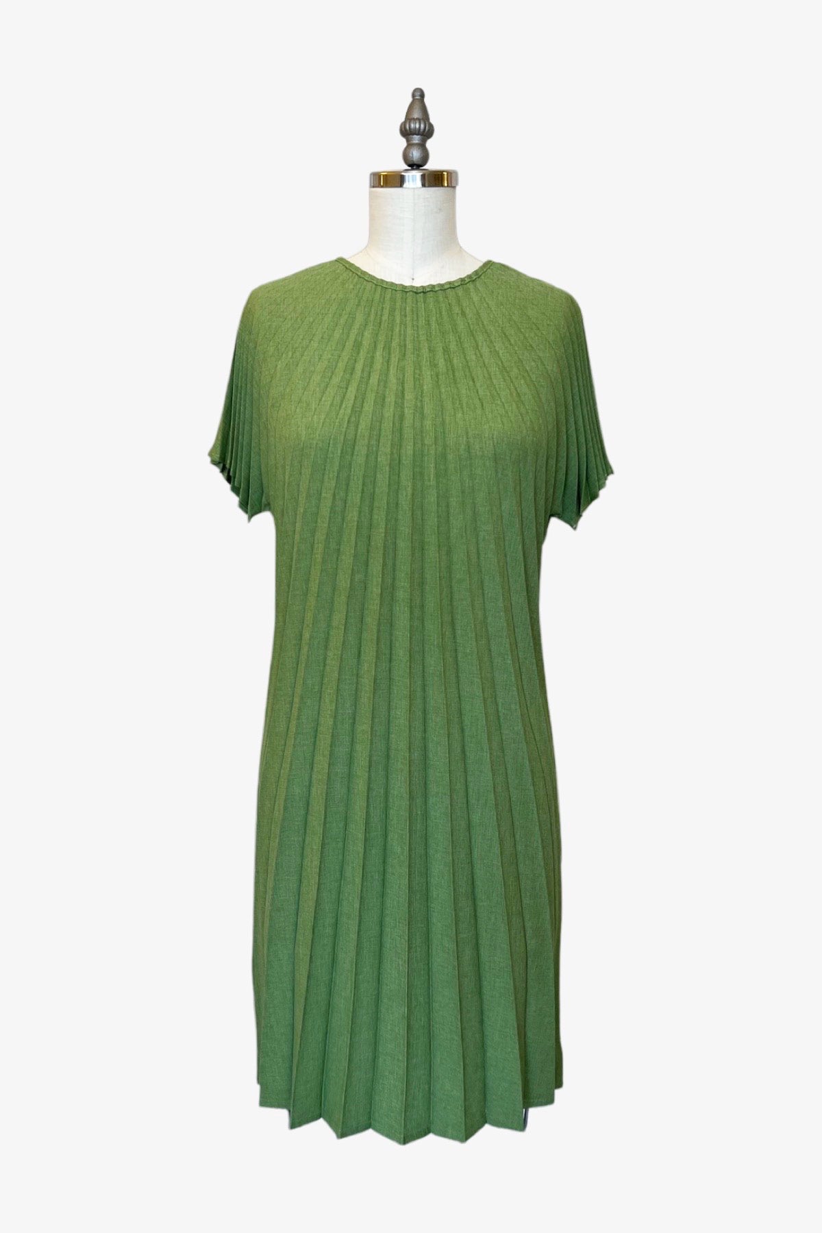 Reversible V-neck Dress | Matcha