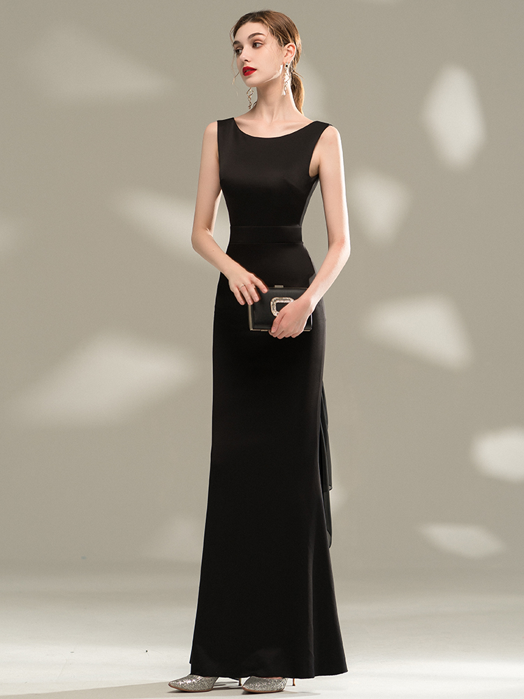 Rhea Black Sleeveless Dress - Buy Online