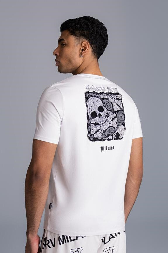 Roberto Vino Skull T-shirt - White