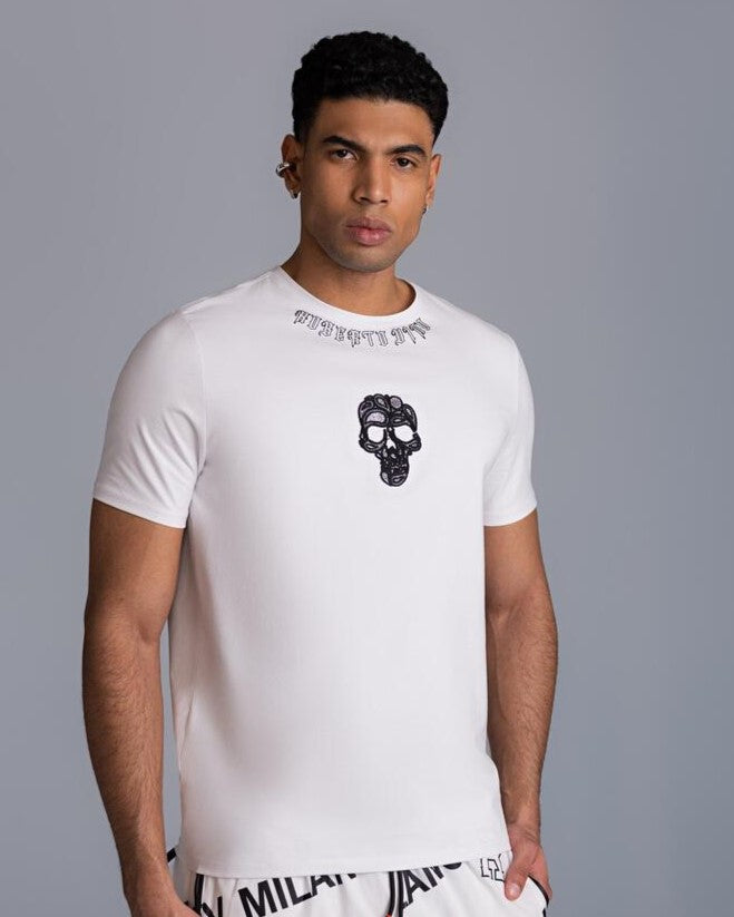 Roberto Vino Skull T-shirt - White