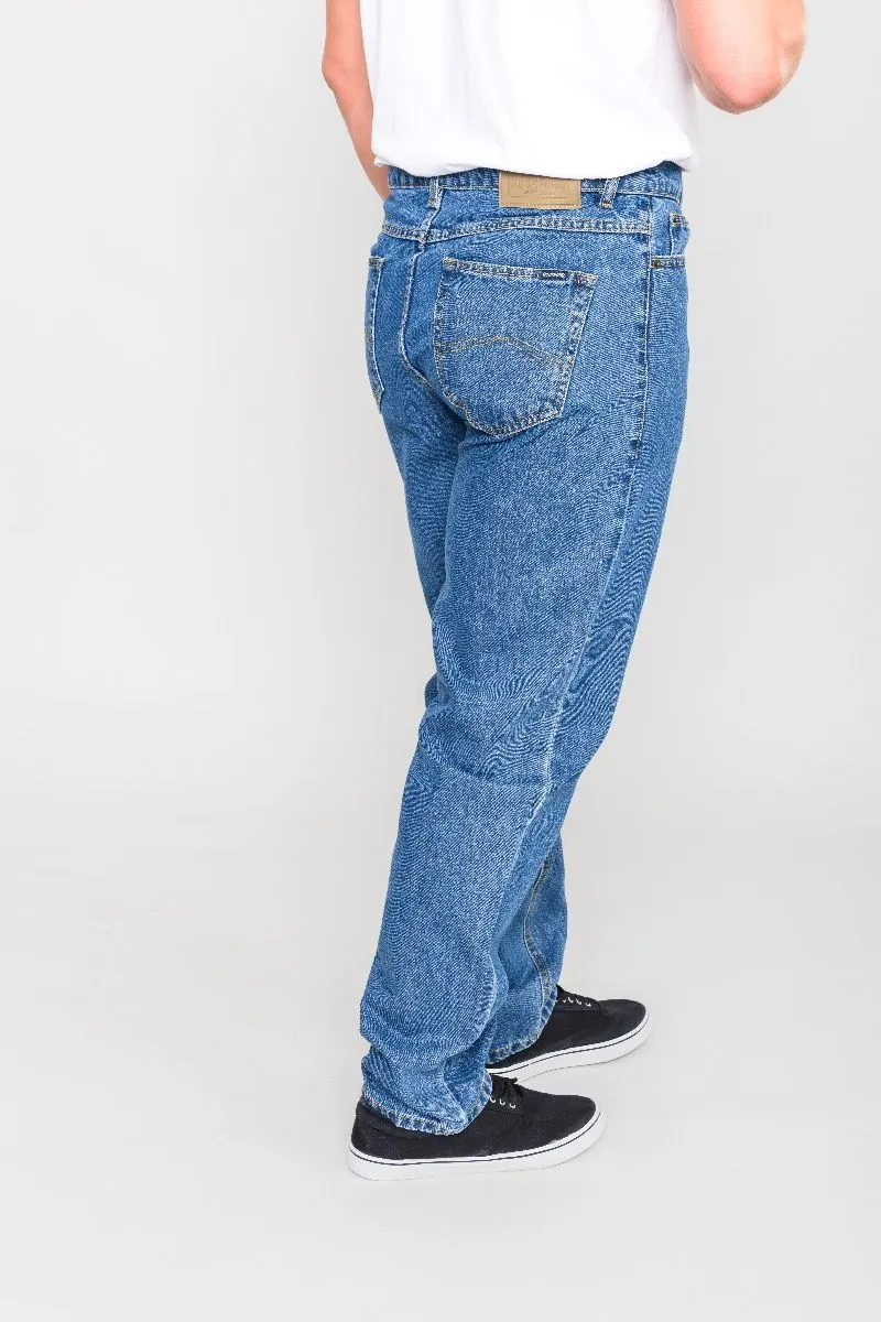 Blue Stonewash Carlos Stretch Denim Jeans by Rockford