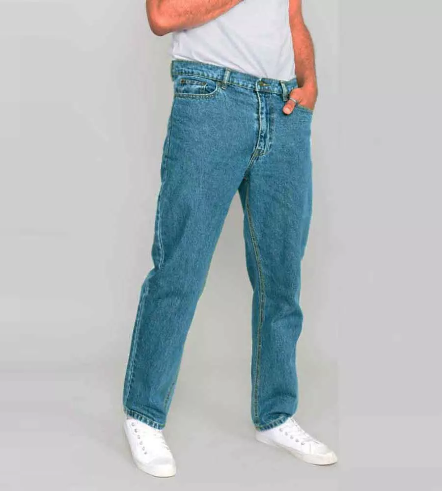 Blue Stonewash Comfort Fit Stretch Jeans (CARLOS STONEWASH) for Men at Rockford