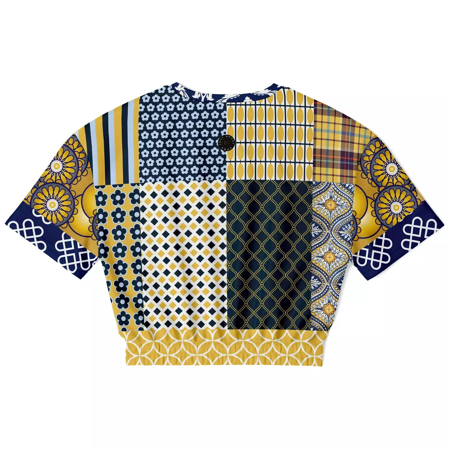 Royal Flush Blue Plaid Floral Eco-Poly Sweater