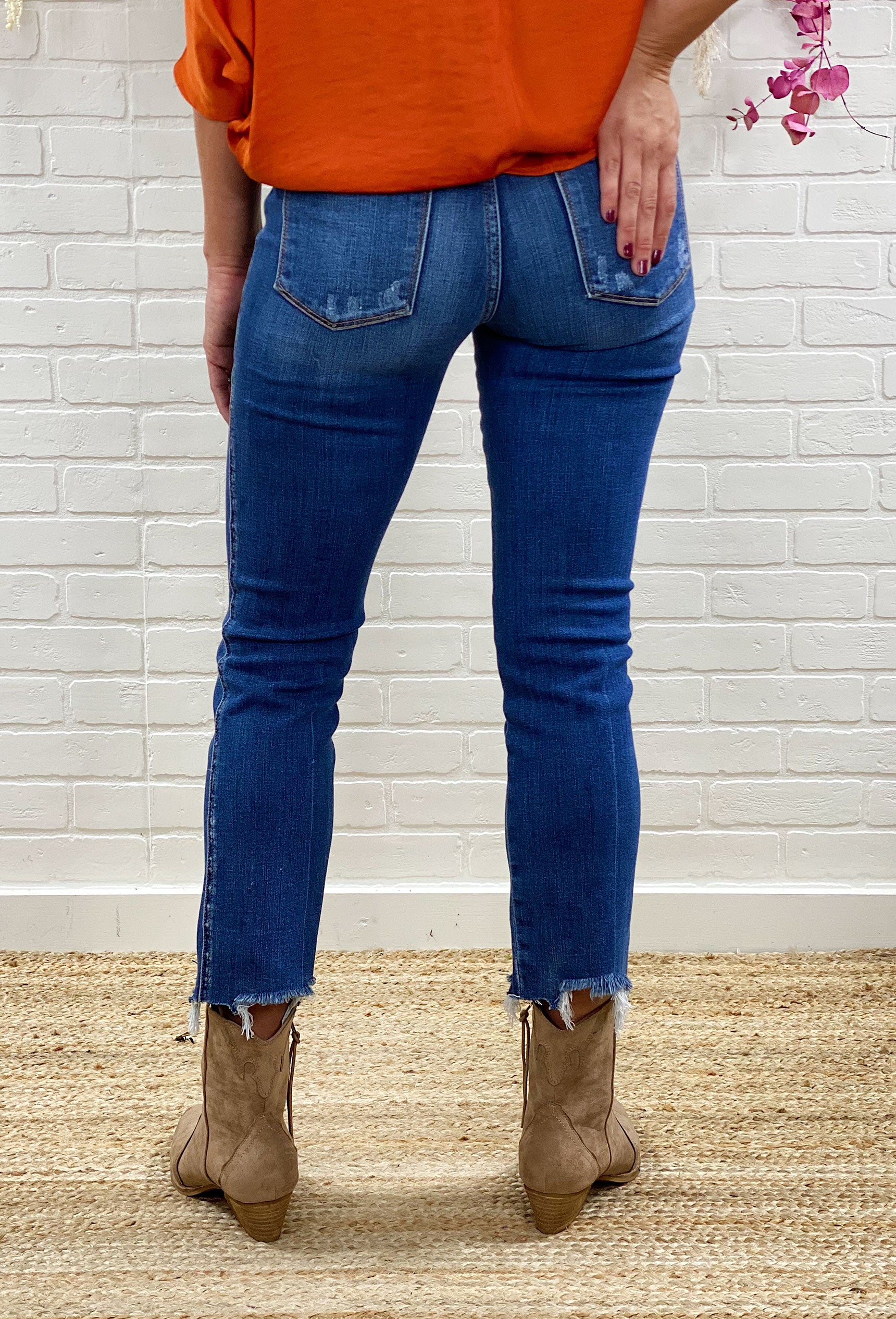 Samantha Crop Slim Straight Jeans