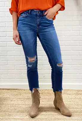 Samantha Crop Slim Straight Jeans