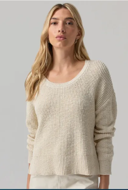 Sanctuary Scoop Neck Sweater Eco Natural - Shop Now