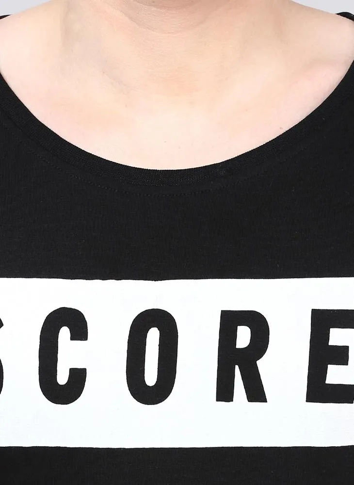 Basic T-shirt with 'SCORE' Print