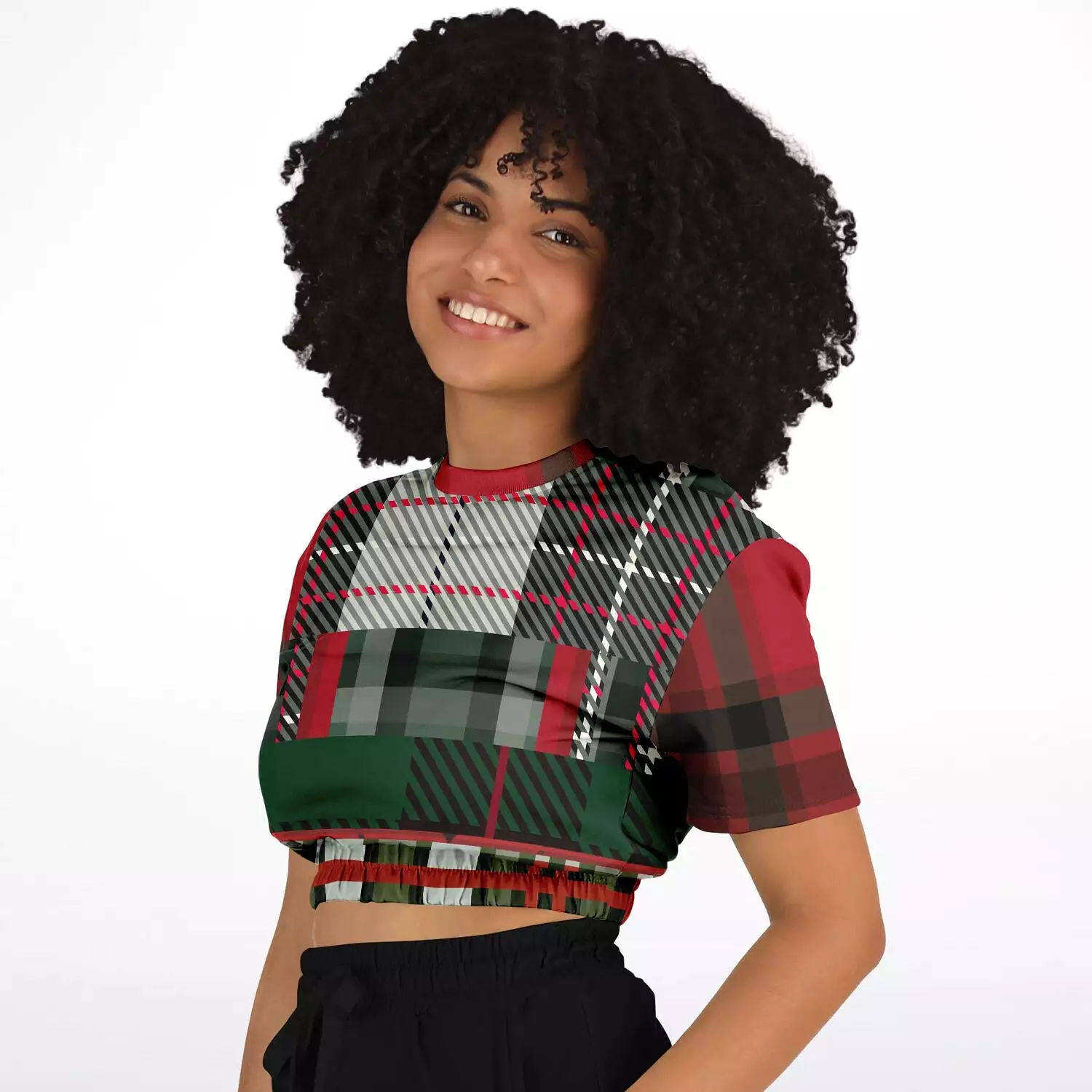 Scots eco-poly cropped sweater