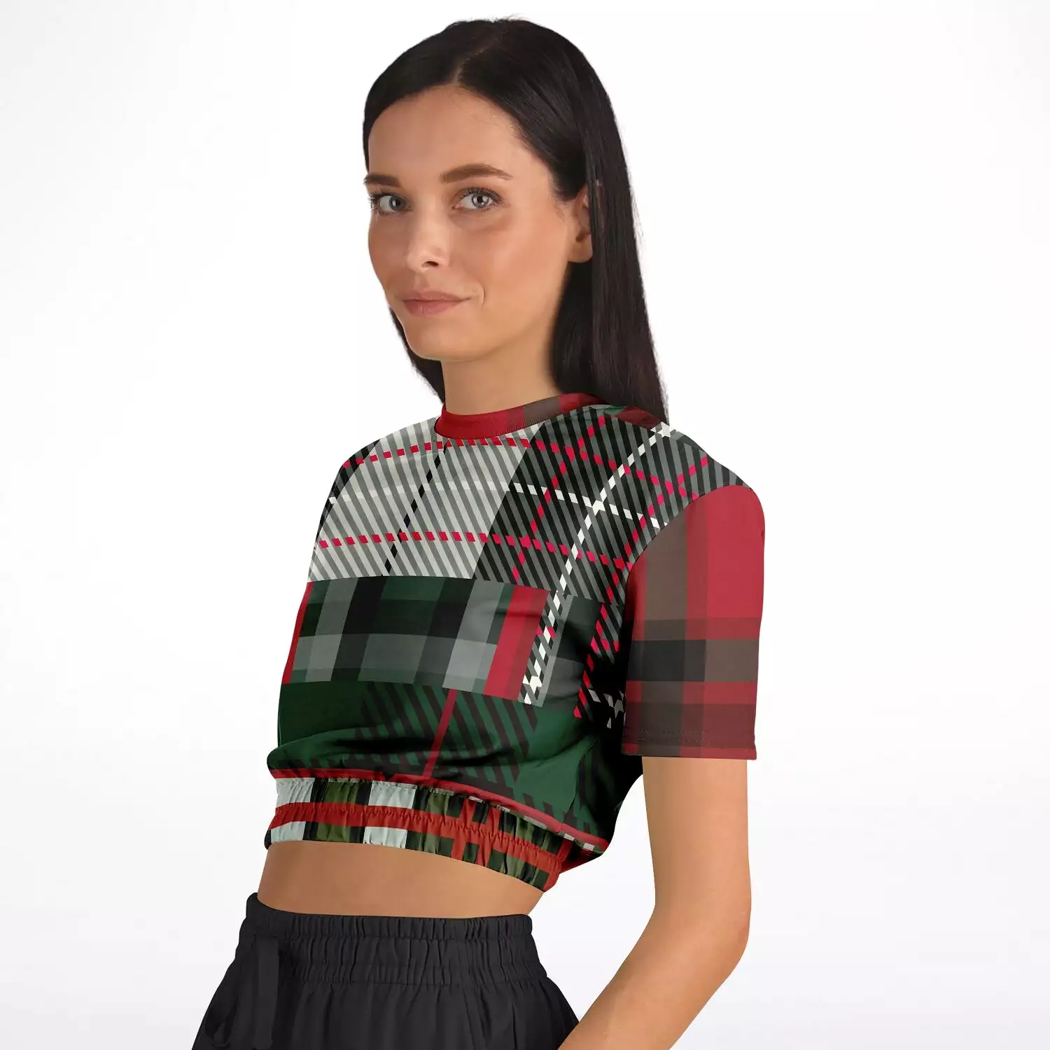 Scots eco-poly cropped sweater