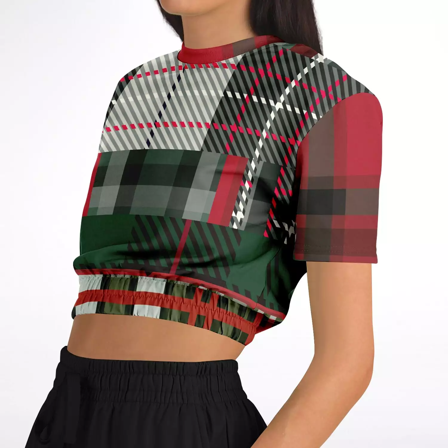 Scots eco-poly cropped sweater