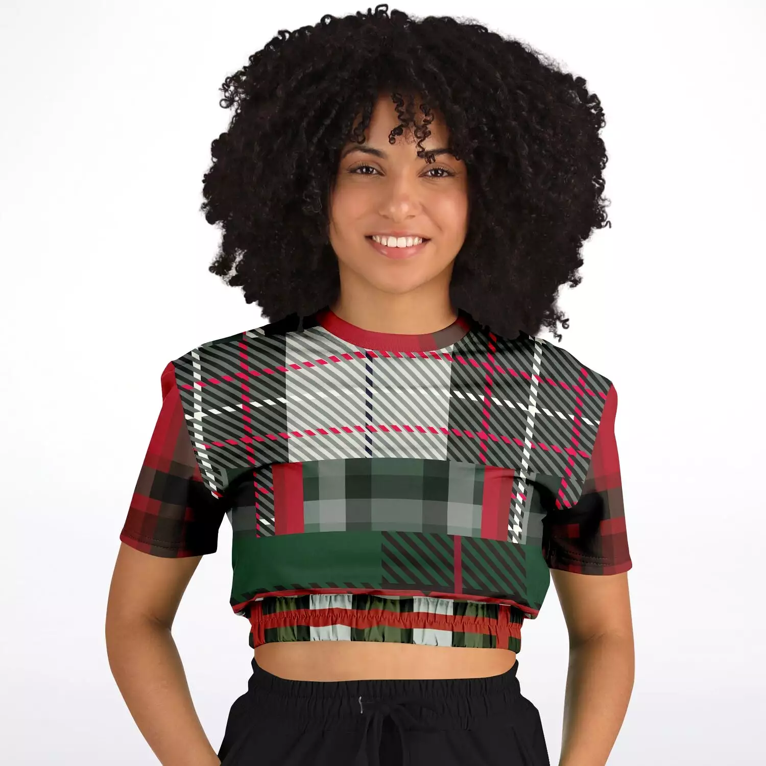 Scots eco-poly cropped sweater