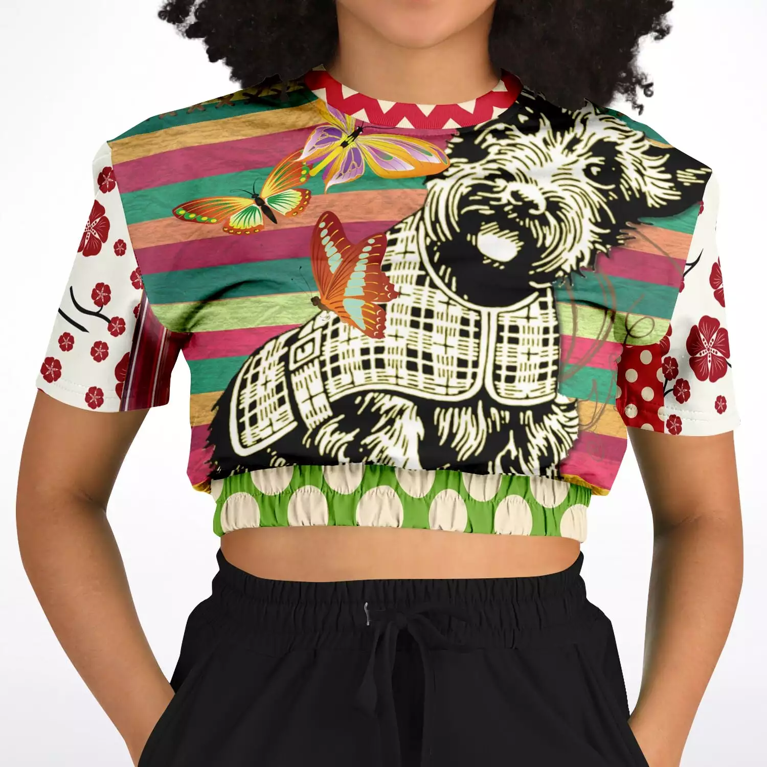 Scotty Piper Eco-Poly Sweater, Short Sleeve, Cropped