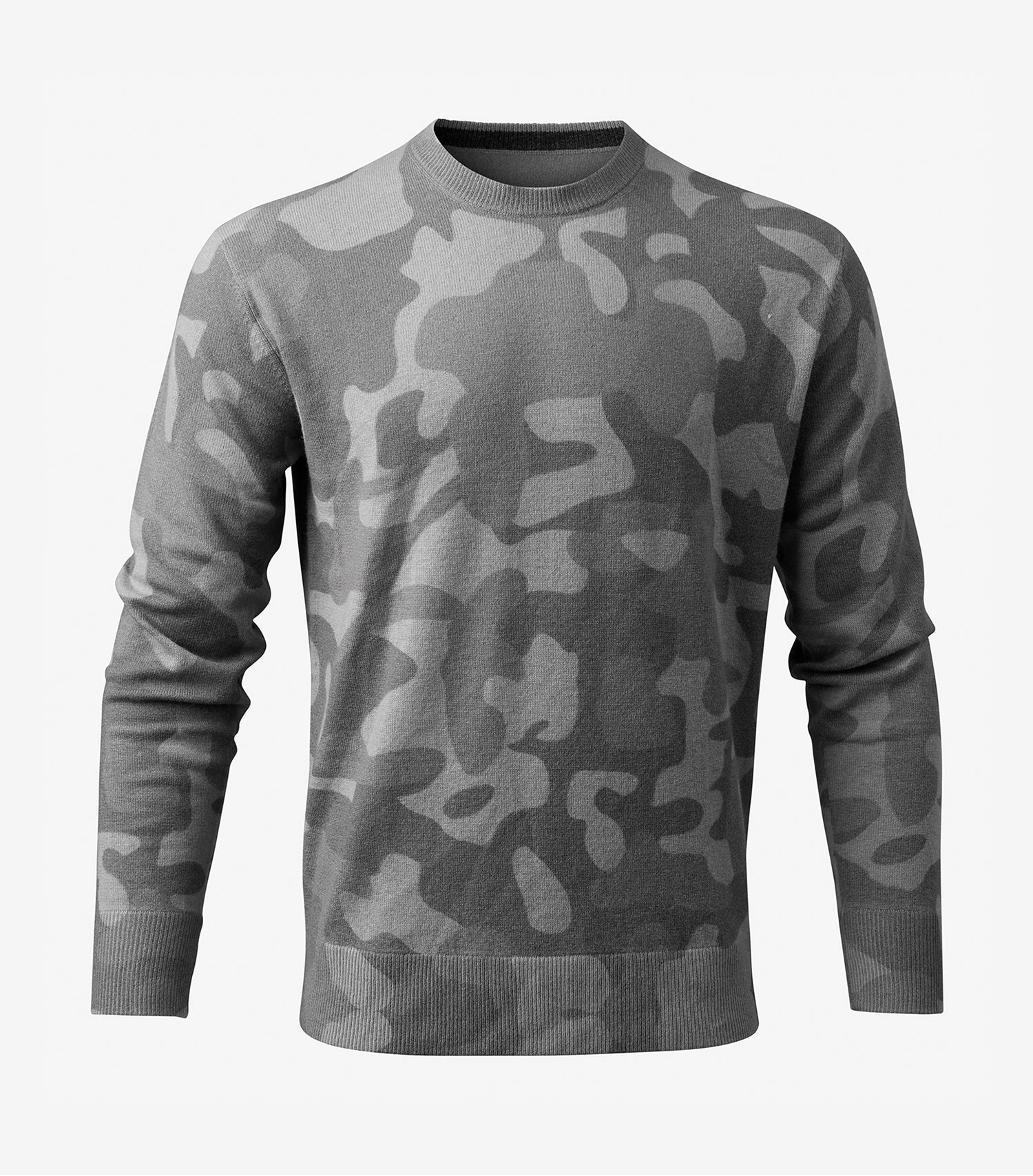 Sero Grey Camo Cashmere Sweater