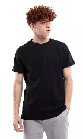 Short Sleeves Solid Cotton Basic Tee