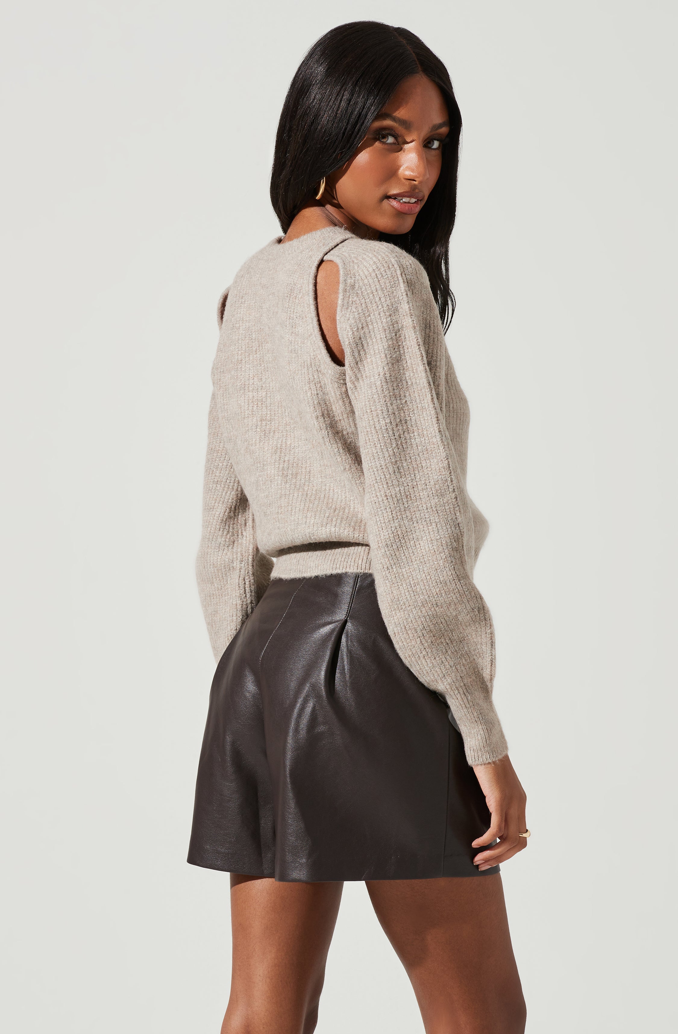 Shoulder Cutout Sweater - Adira