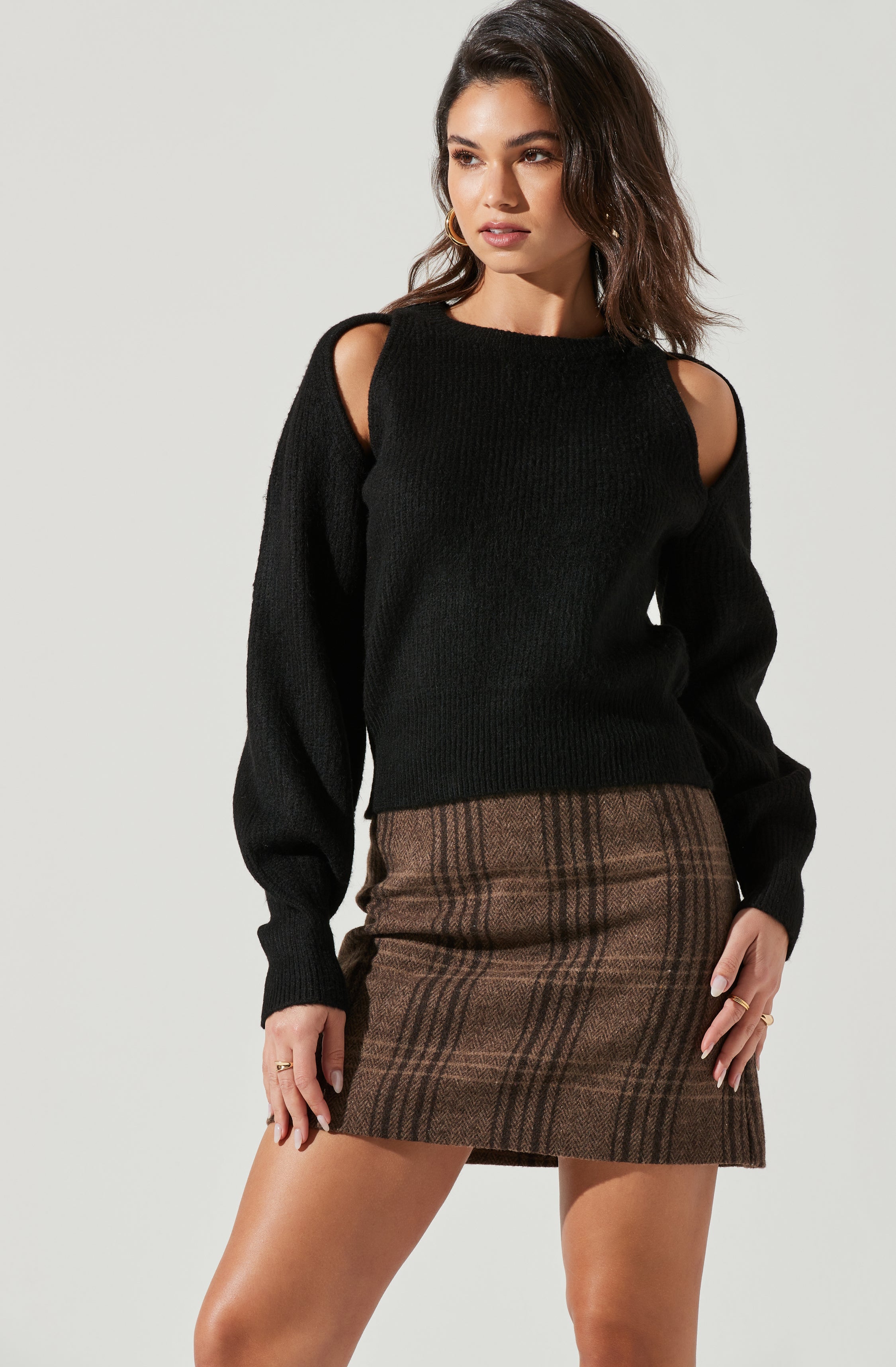 Shoulder Cutout Sweater - Adira