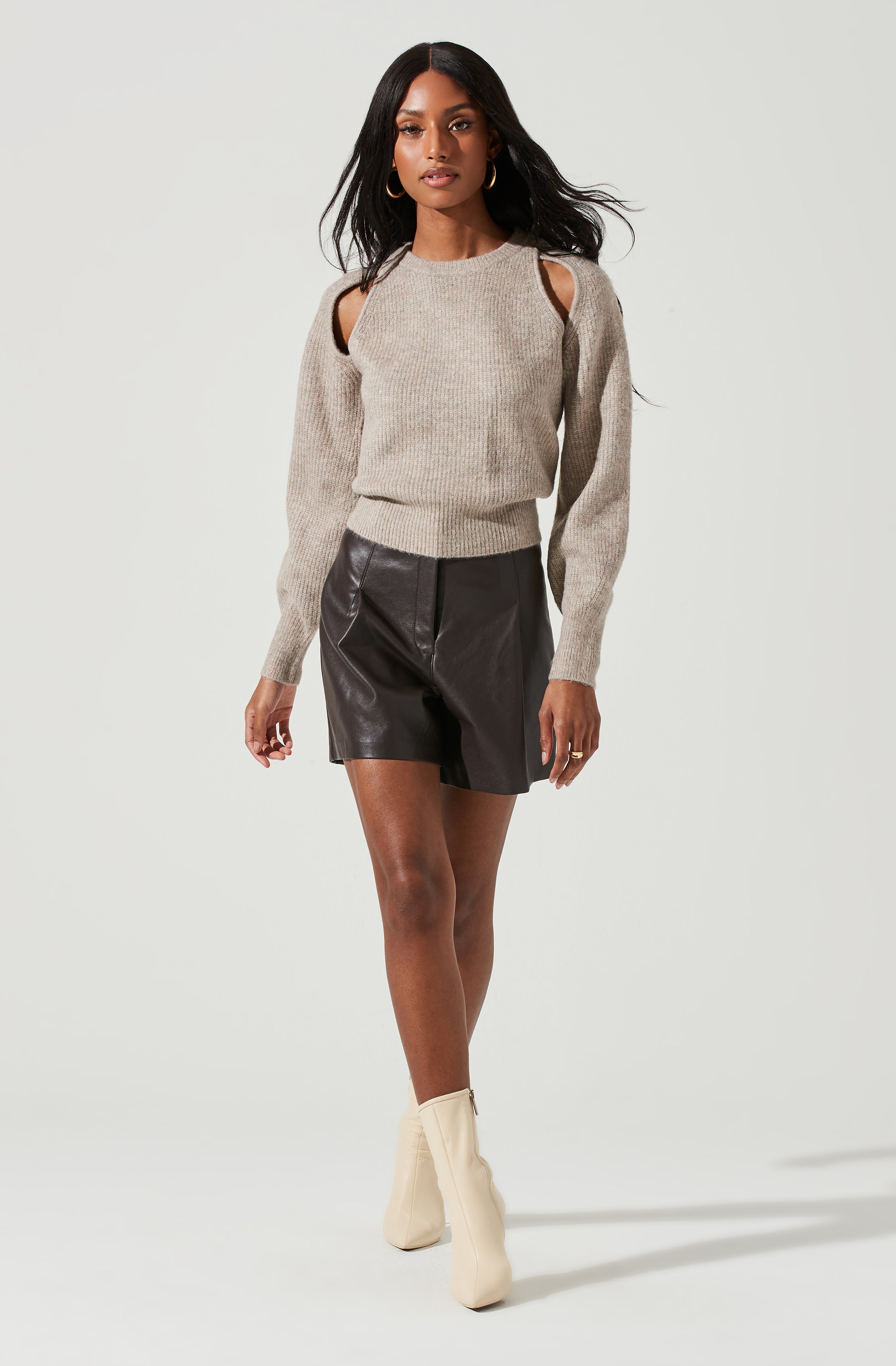 Shoulder Cutout Sweater - Adira