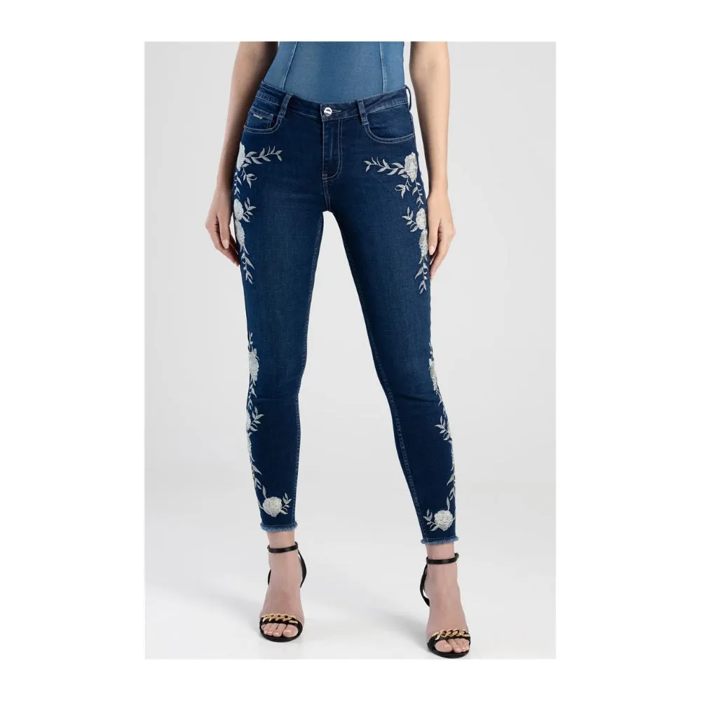 Sissyboy blue embroidered jeans with side seam - P30749 Axel