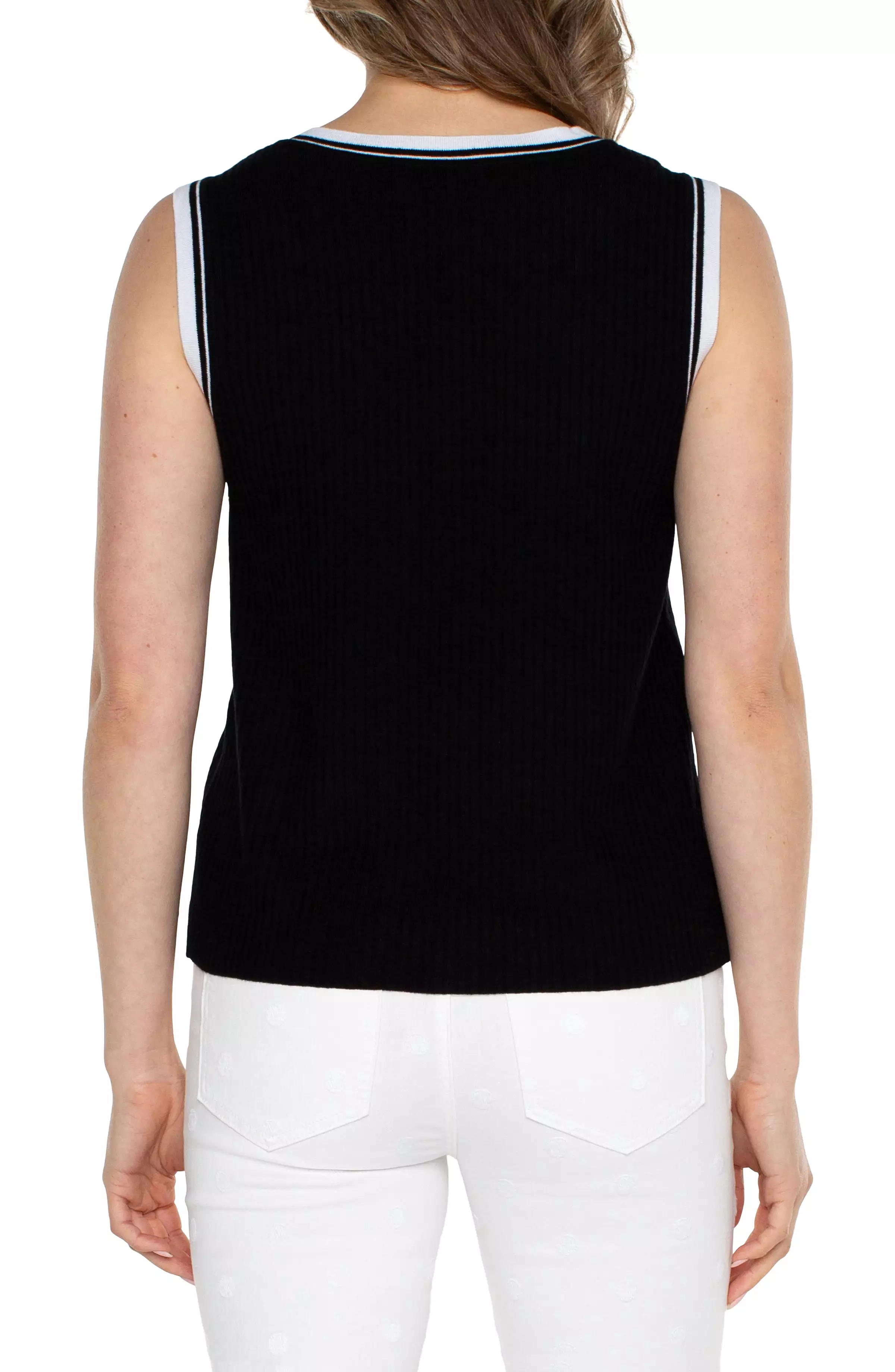 Sleeveless V-Neck Lightweight Sweater - Liverpool