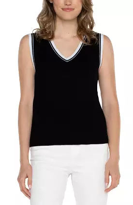 Sleeveless V-Neck Lightweight Sweater - Liverpool